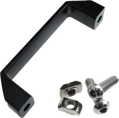 Wantane-سبائك الألومنيوم مستطيلة سحب مقبض أسود مستطيلة الصناعية مقبض سحب مقبض سبائك الألومنيوم (120 مللي متر) in Kuwait