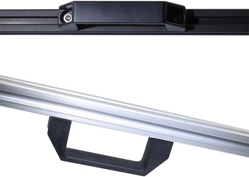 Wantane-سبائك الألومنيوم مستطيلة سحب مقبض أسود مستطيلة الصناعية مقبض سحب مقبض سبائك الألومنيوم (120 مللي متر) in Kuwait