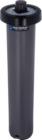 San Jamar Ez-Fit Portion Cup Dispenser كوب صلصة مع حشوات قابلة للتبديل للمطبخ والمطاعم والوجبات السريعة، بلاستيك، 16 بوصة، أسود، (عبوة من 6) in Saudi Arabia