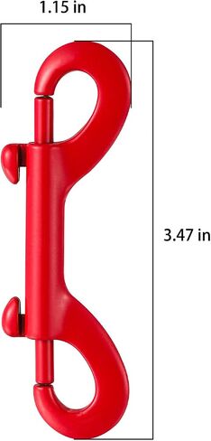Wensilon（8 Pcs Red Marine Grade Double Ended Bolt Snap Diving Hook Clips,Scuba Trigger Clip,3-1/2'' for Dog Leash, Key Chain, Horse Tack, Feed Buckets in Saudi Arabia