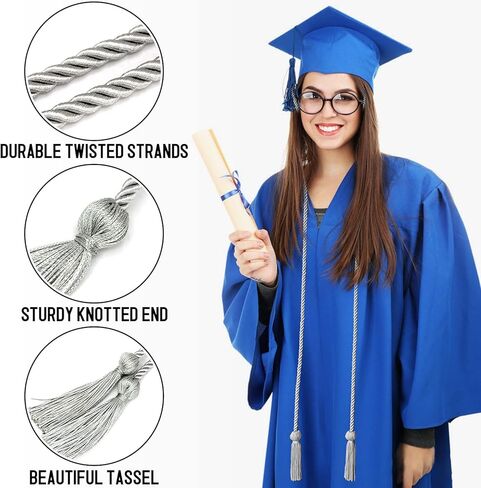 Graduation Honor Cord, Gold Blue Cord with Tassels for Grad Days and Graduation Students (Gold Blue) in Saudi Arabia