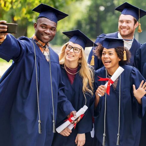 Graduation Honor Cord, Gold Blue Cord with Tassels for Grad Days and Graduation Students (Gold Blue) in Saudi Arabia