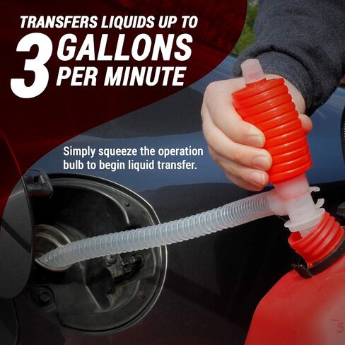 مضخة العمل 4007-10 مضخة سيفون من البولي إيثيلين للاستخدام على دلاء سعة 5 جالون، 2 جالون في الدقيقة (عبوة من 10) in Kuwait
