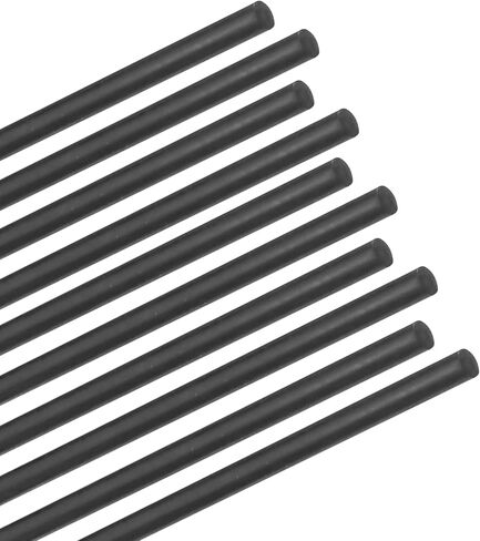 Xadnitu 10 قطع 3 مم × 200 مم من ألياف الكربون قضيب دائري قضيب غير لامع لطائرة RC DIY طائرة ورقية استبدال قضبان الجناح أنبوب كوادكوبتر إصلاح الذراع in Kuwait