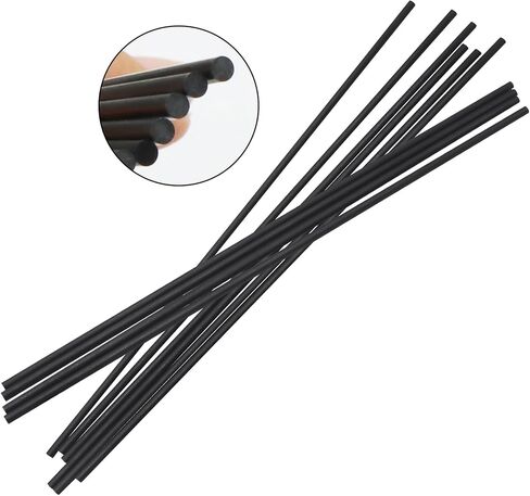 Xadnitu 10 قطع 3 مم × 200 مم من ألياف الكربون قضيب دائري قضيب غير لامع لطائرة RC DIY طائرة ورقية استبدال قضبان الجناح أنبوب كوادكوبتر إصلاح الذراع in Kuwait