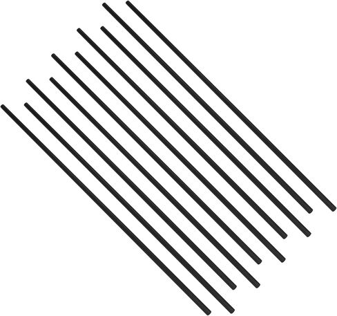 Xadnitu 10 قطع 3 مم × 200 مم من ألياف الكربون قضيب دائري قضيب غير لامع لطائرة RC DIY طائرة ورقية استبدال قضبان الجناح أنبوب كوادكوبتر إصلاح الذراع in Kuwait