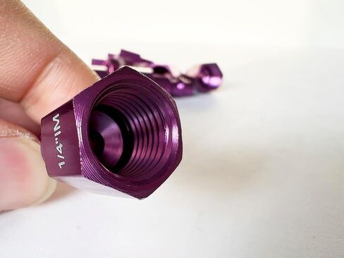 SANFU Air Hose Fittings, Aluminum AMT Universal Air Coupler and I/M Industrial Type Air Plug Kit, 1/4 Inch Threads Size, 1/4 Inch Body Size, 15 Pieces Air Compressor Accessories Fittings Kit(Purple) in Kuwait