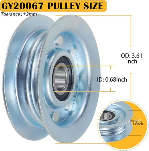 بكرة GY20629 مع بكرة GY20067، حزام GX21833 يستبدل جون ديري GY22082، شبل كاديت 756-05034A بكرة خامل، جون ديري GY22172، GY20067 بكرة خامل جون دير، GY20110 AUC17621 756-05034 in Kuwait