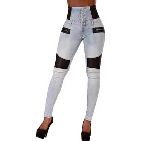 High Waisted Jeans for Women, Trendy Womens Jeans, Skinny Butt Lift Pants for Women with Tummy Control.