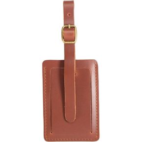 Ancicraft Leather Luggage Tags for Men Women with Privacy Flap Adjustable Strap and Steel Loop in Kuwait