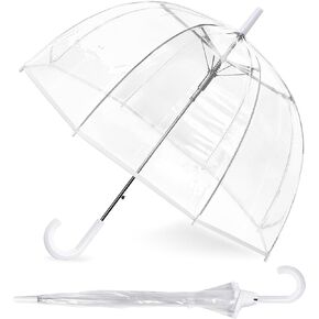 Clear Bubble Umbrellas for Rain Large Windproof Dome Umbrella for Weddings,Prom, Graduation and Outdoor Events for Men and Women