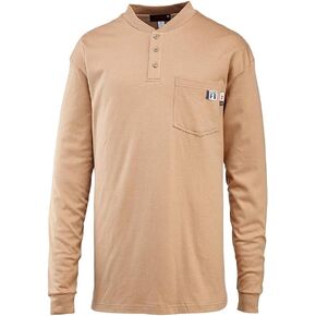 Wolverine Men's Flame Resistant Long Sleeve Henley T-shirt