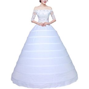 Crinoline Petticoat for Women Wedding 8 Hoop A-line Skirt Slips Prom Ball Gown Petticoat Underwear Slip in Saudi Arabia