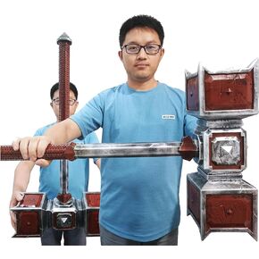 ACBAGI Medieval Mythology Dwarven Dain Ironfoot War Hammer Cosplay Weapon Props Resin