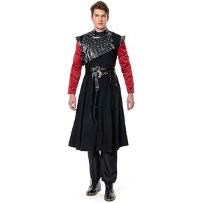 Men's Daemon Targaryen Cosplay Costume Overcoat Windbreaker Dragon Warrior Costume Trench Coat Jacket Belt Suit