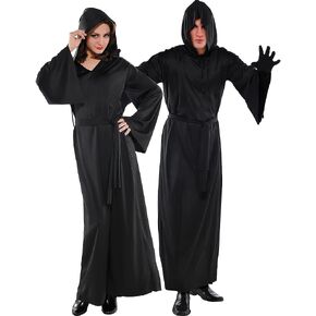 Black Horror Robe - One Size Fits All (1 Count) - Perfect for Halloween, Cosplay & Themed Events