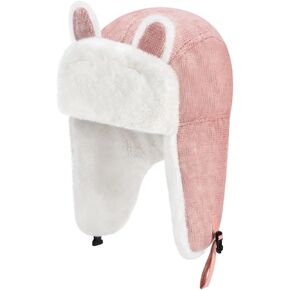 Winter Thickened Earflap Hat, Cute Outdoor Thick Warm Cat Ear Cap for Women
