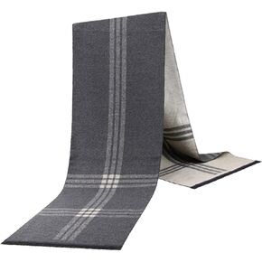Men’s Scarf Cashmere Feel Business Scarf for Men Tassel Long Winter Scarf for Women