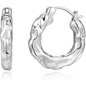 SHIMAO-Gold Hoop Earrings for Women,Niche Design Metal Texture Texture Small Ear Circle,Simple and Fashionable All High-grade Earrings
