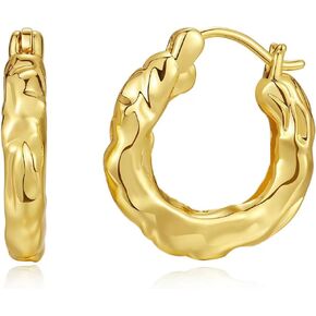 SHIMAO-Gold Hoop Earrings for Women,Niche Design Metal Texture Texture Small Ear Circle,Simple and Fashionable All High-grade Earrings in Saudi Arabia