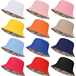 Zhanmai 24 Pack Bucket Hat for Women Summer Travel Beach Hats Packable Outdoor Fishing Hats Unisex Fisherman Cap Headwear for Men Women, Colorful