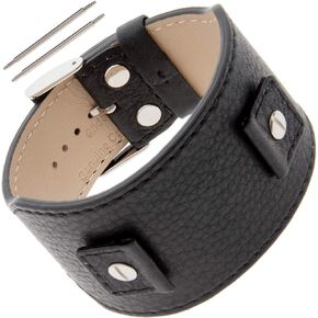 Gilden Softly Textured Calfskin Leather Cuff Watch Band Bracelet FC52
