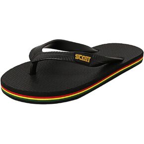 Scott Hawaii Boy's Rasta Rubber Flip Flops