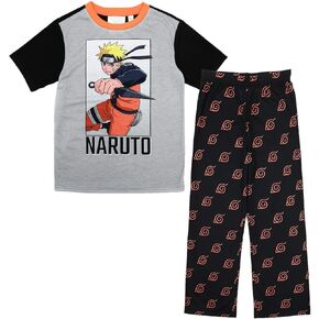 Bioworld Naruto Shippuden Hidden Leaf Youth Boys Pajama Pants & Shirt Set