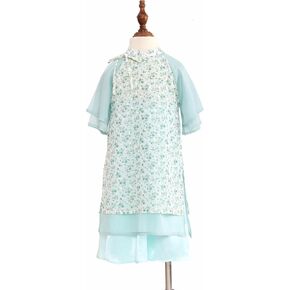 Ao Dai، الزي التقليدي الفيتنامي للأطفال - Ditsy Floral Ao Dai، مقاس 2-6 سنوات in Kuwait