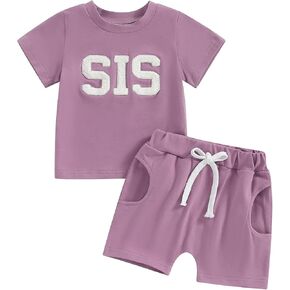 FIOMVA Baby Girl Easter Outfit Toddler T Shirt Shorts 2pcs Set Infant Bunny Matching Suit Newborn Boy Summer Clothes in Kuwait