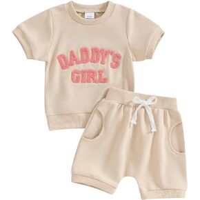 FIOMVA Baby Girl Easter Outfit Toddler T Shirt Shorts 2pcs Set Infant Bunny Matching Suit Newborn Boy Summer Clothes