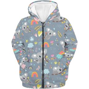 Kids Clothes Full Zip Up Hoody Sweatshirts for Girls and Boys Active Hoodies Ages 6-16year