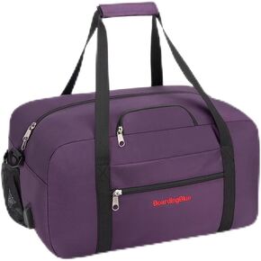 17x10x9 United Airline Personal Item Under Seat Duffel Bag With Free Pillow And USB Port (Black)