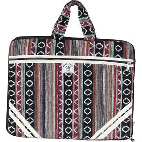Hemp Laptop Bag Case Expandable Computer Bag Slim Briefcase Lightweight Casual Foam Padded Laptop Case for Devices Up To 17