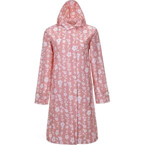 معطف مطر طويل خفيف الوزن للنساء من QZUnique مقاوم للماء وقابل للتعبئة بسحاب مع غطاء للرأس in Kuwait