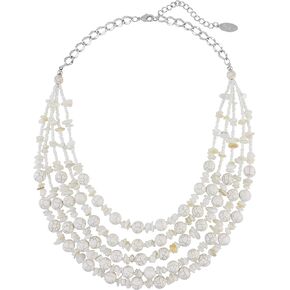 Bocar Layered Strands Turquoise Statement Chunky Necklace for Women Gifts