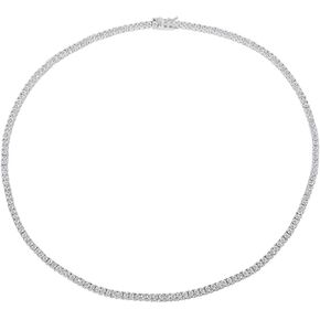 Bling Bling NY Unisex Anti-Tarnish Micro Skinny 2mm Real Solid 925 Sterling Silver one Row Tennis Chain AAA CZ Choker Necklace 16-30" Bracelet 6.5-8.5'' Anklet 9-10''