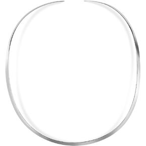 AeraVida Minimalist Contempo Plain Sterling Silver Choker Necklace