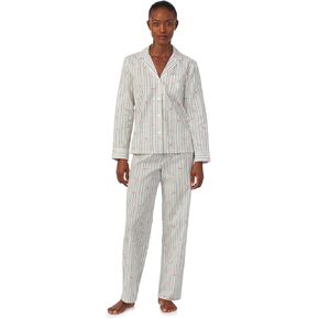 LAUREN Ralph Lauren Long Sleeve Notch Collar Long PJ Set in Kuwait