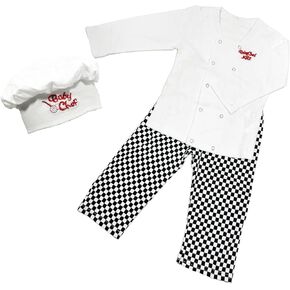 ZUYPSK Kids Boys Girls Cook Chef Costume Jackets with Pants Hat Outfits Cooking Baking Photography