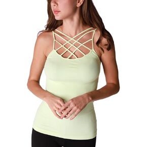 قميص داخلي نسائي من NIKIBIKI بدون خياطة ثلاثي متقاطع، صنع في الولايات المتحدة الأمريكية، مقاس واحد in Kuwait