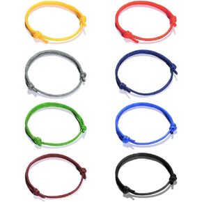 VU100 Friendship Braided Woven Bracelets Gifts for Women Men Best Friends Girls Boys Handmade String Rope Boho Relationship Bracelets Christmas Birthday Gift (8PCS)