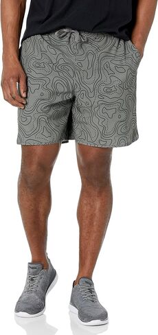 BASS OUTDOOR Men's Athletic Knit Printed Wave Woven Shorts in Saudi Arabia