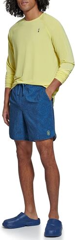 BASS OUTDOOR Men's Athletic Knit Printed Wave Woven Shorts in Saudi Arabia