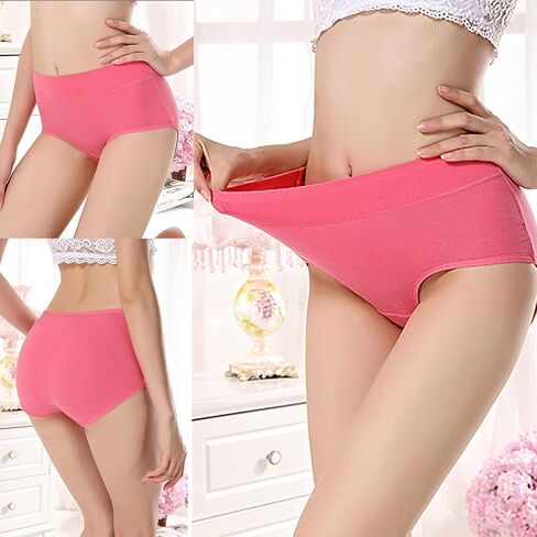 Buankoxy Women's 6 Pack Stretch Cotton Panties, Assorted Colors in Kuwait