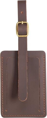 Ancicraft Leather Luggage Tags for Men Women with Privacy Flap Adjustable Strap and Steel Loop in Saudi Arabia