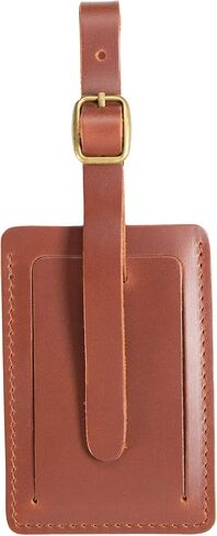 Ancicraft Leather Luggage Tags for Men Women with Privacy Flap Adjustable Strap and Steel Loop in Kuwait