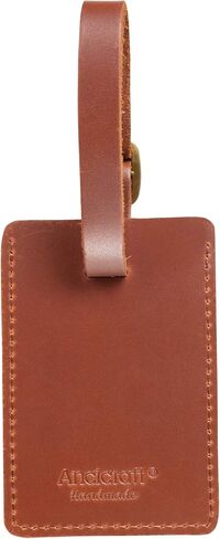 Ancicraft Leather Luggage Tags for Men Women with Privacy Flap Adjustable Strap and Steel Loop in Kuwait