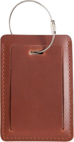 Ancicraft Leather Luggage Tags for Men Women with Privacy Flap Adjustable Strap and Steel Loop in Kuwait