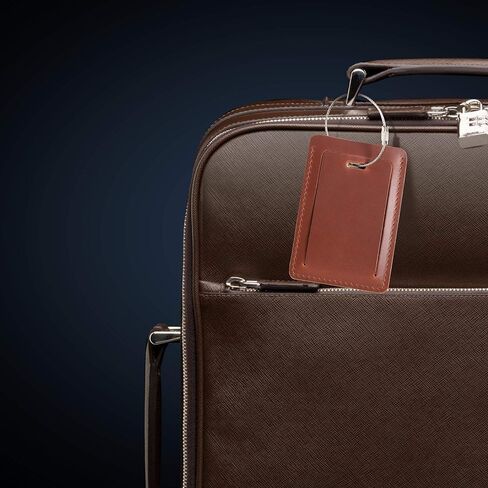 Ancicraft Leather Luggage Tags for Men Women with Privacy Flap Adjustable Strap and Steel Loop in Kuwait